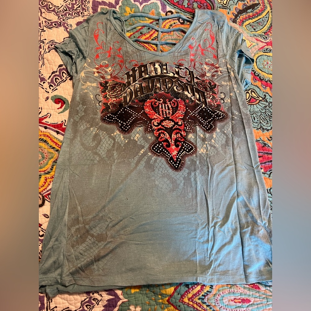 Blue, Women’s Medium Harley-Davidson Tshirt